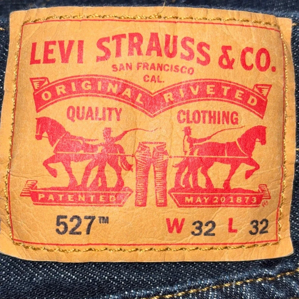 Levis 527 Slim Bootcut Jeans Mens 32x32 Dark Wash Indigo Denim 05527-4010
